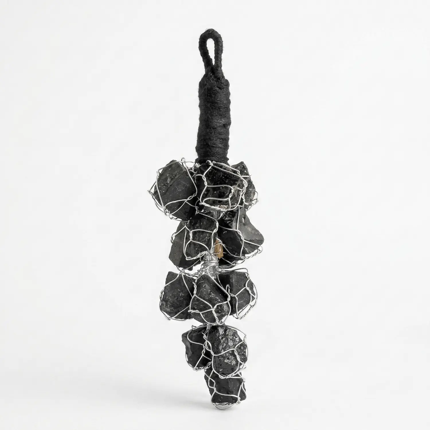 Black Tourmaline crystal hanger product photographed against a clean white background