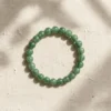 Green aventurine bracelet 8mm with natural polished beads