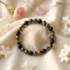Triple Protection Crystal Bracelet | Tiger's Eye, Hematite & Black Obsidian - Thumbnail Image 3
