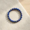 Lapis lazuli crystal bracelet 8mm with deep blue natural beads