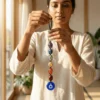 7 Chakra Tumble Stone Hanger with Evil Eye For Door Hanging - Thumbnail Image 4