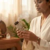 California White Sage smudge stick being used for a cleansing ritual